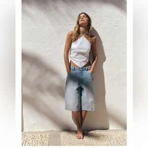 Zara Light Blue Jean JORTS